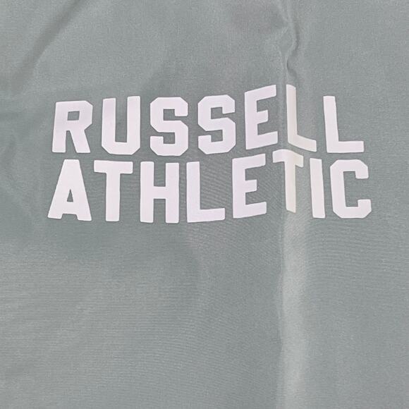 Russell Athletic M Coach Jacket Mint Green Windbreaker Snap Front Lightweight - Picture 9 of 16